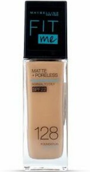 Maybelline Fit Me Matte Poreless Liquid Foundation - 128 Warm Nude - 2024 - 6902395774280
