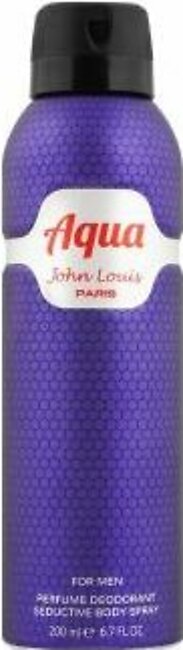 John Louis Paris Aqua For Men Perfumed Deodorant Seductive Body Spray 200ml