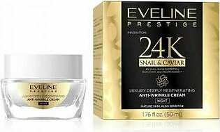 EVELINE 24K Snail & Caviar Luxury Deeply Refreshing Anti-Wrinkle Night Cream - 5903416000273