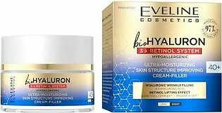 Eveline New Bio Hyaluron 3x Retinol system Day & Night Cream 40+ - 5903416026051