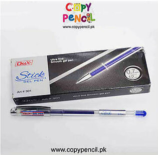 Dux Stick Gel Ball Pen Black Blue Color 0.7mm Ultra Fine Smooth Gel Pen