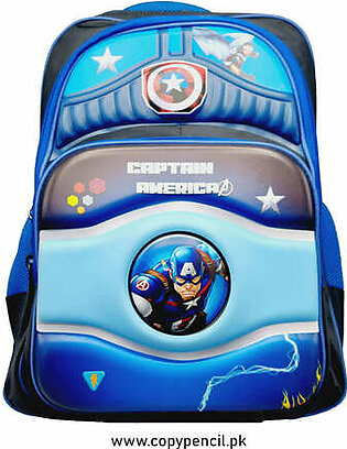 Captain America Themed Backpack For Kids Civil War Superhero School Bag