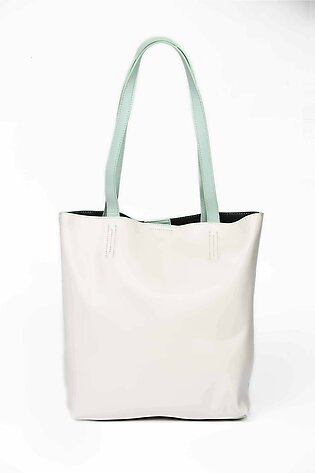 Green & Off White Hand Bag-430192104