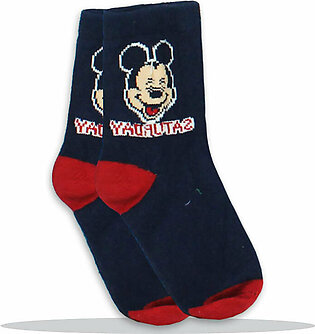 Mickey Mouse Blue Boys Cotton Socks