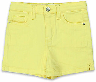 REDTAG Yellow Girls Cotton Shorts