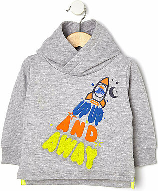 PRENATAL Up Up And Away Grey Unisex Cotton Terry Hoodie