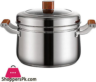 Buy Saflon Safinox Flavia Stainless Steel Deep Cooking Pot + Steel Lid  Induction Ready and Dishwasher Safe - 26 CM at Best Price in Pakistan