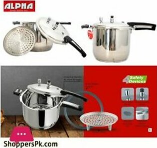 Alpha Stainless Steel Pressure Cooker with Steamer 7 – Liter