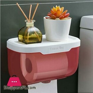 Wall Mount Bathroom Tissue Storage Box Punch Free Home Supplies Phone Rack Case Toilet Paper Holder Waterproof