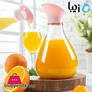 Zibasazan Pitcher Water Juice Bottle Glass 1.4  Liter Iran Made