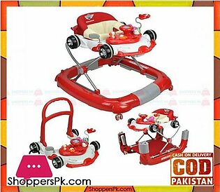 F1 Racing Car Themed Red 4-in-1 Baby Walker Play Centre