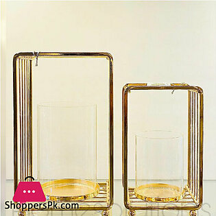 Heritage Golden Cage Style Candle Holder Small