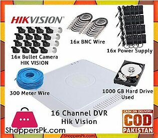 Hik Vision – 16 CCTV Bullet Camera – 2 MP – Complete Package