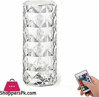Acrylic Diamond Table Lamp, Adjustable USB Rechargeable Crystal Lamp, Bedside Night Light Decor Bedroom Nightstand Lamps