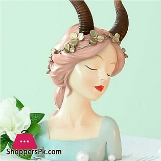 Nordic Ins Creative Bow Girls Sculptures Resin Figurines Home Decoration Accessories Fashion Birthday Gifts Room Decor