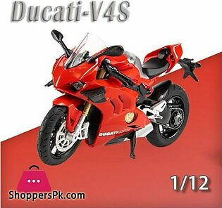 Ducati V4S Motorcycle Model Iocomotive Toy With Light Simulation Children’s Diecast Toy Car Christmas Gift Car Decoration