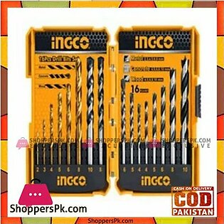 INGCO 16PCS Metal Concret and Wood Drill Bits Set – AKD9165