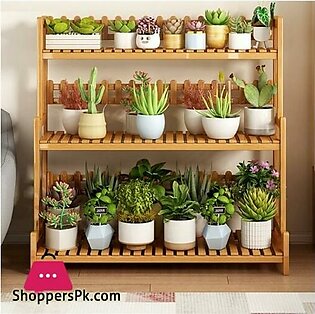 Bamboo Plant Stand Flower Stand Floor-to-ceiling Indoor Multi-layer Flower Shelf Balcony Living Room Succulent Frame Plant Display Stand Flower Pot Rack