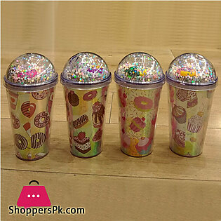 Straw Plastic BPA Free Woman Girl Water Bottle for Juice Milk Coffee Drinking Cup