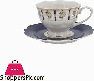 Angela Blue Floral Cup Saucer Set 6 Piece RM230