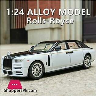 1:24 Sound and Light Pull Back Alloy Car Model Car Set Children’s Toys Rolls-Royce Phantom Ornaments Collection