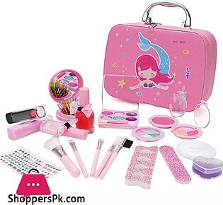 Girls Makeup Kit for Kids Children’s Makeup Set Girls Princess Make Up Box Nontoxic Cosmetics Kit Toys Pretend Play Makeup Beauty Toys Gift Birthday Gift