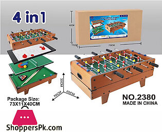 4 in 1 Multi Game Table Set Tabletop Foosball Table Hockey Table Billiard Pool Table Ping Pong Table with All Accessory