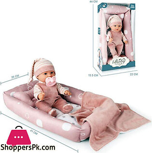 Vinyl Baby Toy Children 12 Inch Soft Plastic Doll Girls Pretend Play Simulation Sleeping Baby Toy with Accessories Set for Kid