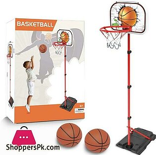 Basketball Hoop Kids Basketball Hoop and Stand for Kids 78-170CM Adjustable Height Basketball Stand with 2 Ball, Net, Air pump, Wrench, for Outdoor Indoor Basketball Hoop Portable Basketball Stand Set