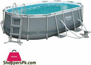 Bestway Steel Oval Power Pool Set Shape Frame Oval Pool Equipped With Pump Ladder – 56620