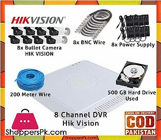 Hik Vision – 8 CCTV Bullet Camera – 2 MP – Complete Package