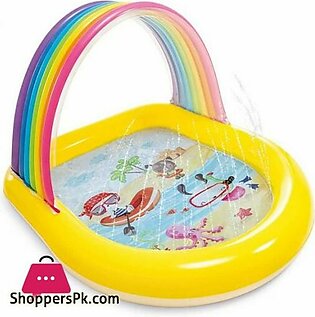 Intex Rainbow Arch Spray Pool Infltable Kids Pool for Ages 2+ MultiColor