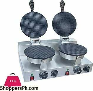 2 Heads Commercial Electric Ice Cream Cone Baker