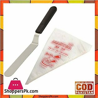 100 Pcs Icing Bags With Icing Spatula