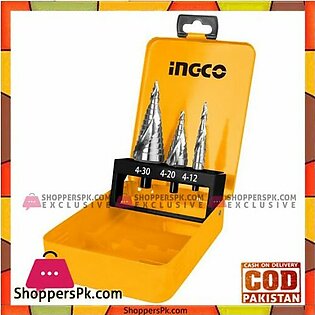 INGCO 3pcs Step Drill Bit Set – AKSDS0302