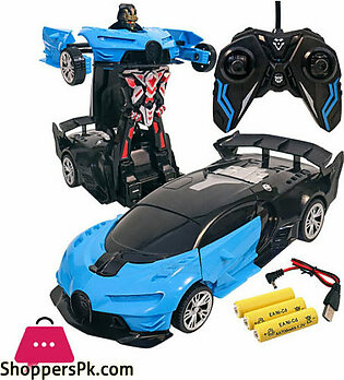 1:18 Remote Control Car to Robot Transforming Car Toy