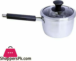 Double Bottom Sauce Pan with Lid 18 cm, 2.3 Ltr Stainless Steel Induction Bottom