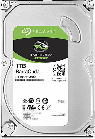 Seagate 1TB BarraCuda SATA 6Gb/s 7200 RPM 64MB