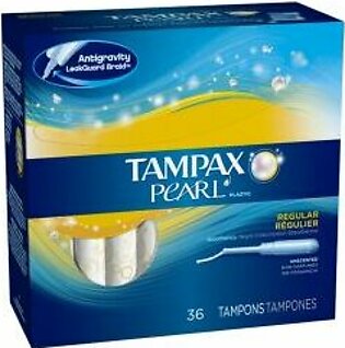 Tampax Pearl Plastic Regular Unscented 36/Ct