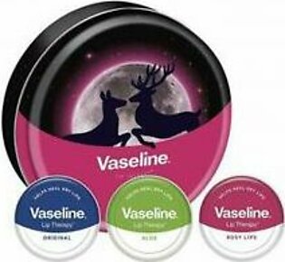 Vaseline Lip Therapy Selection Moonlit Kiss Tin 3 Pack