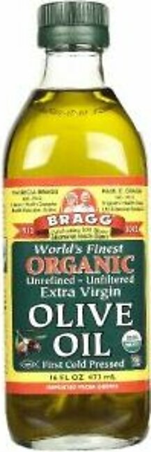 Bragg Organic Unrefined Unfiltered Extra Virgin Olive Oil Cold Pressed