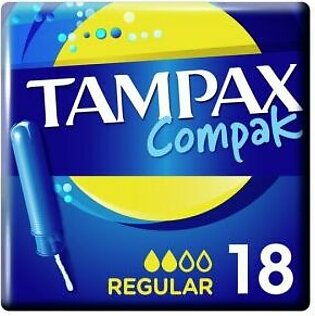 Tampax Compak Regular Applicator 18 Tampons