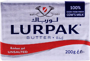 Lurpak Butter Unsalted - 100% Made from Fresh Cow's Milk 200 Grams