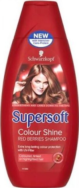 SCHWARZKOPF SUPERSOFT COLOR SHINE - RED BERRIES SHAMPOO (400ML)