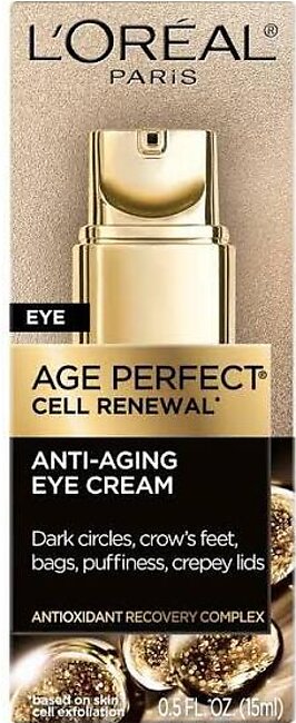 L'Oreal Age Perfect Cell Renewal Anti-Aging Eye Cream Treatment, 0.5 fl oz