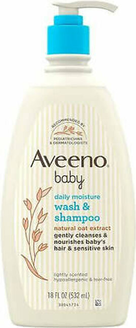 Aveeno Daily Moisture Wash and Shampoo 532ml