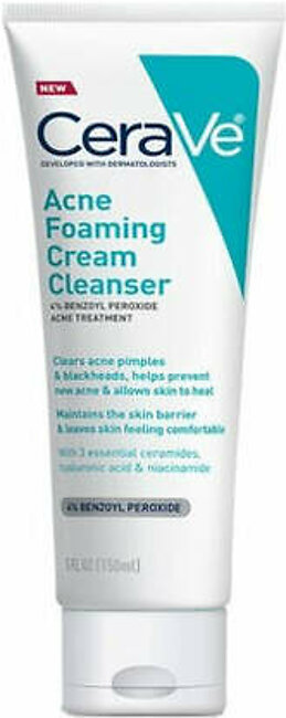 Cerave Acne Foaming Cream Cleanser BENZOYL PEROXIDE ACNE TREATMENT 150ML