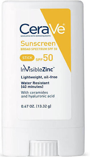 Cerave Sunscreen Stick Spf 50 (13.32gm) light weight oil free , water resistant