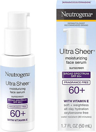 Neutrogena Ultra Sheer Moisturizing face serum Sunscreen - SPF 60+ - 1.7oz (Expiry 05-24)