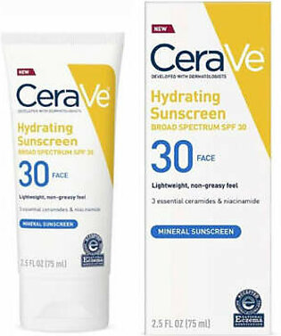 Cerave Hydrating Sunscreen SPF 30 75ml broad spectrum mineral sunscreen
